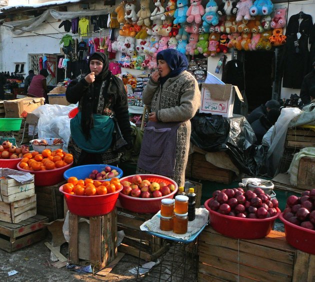 Snoepen op de markt