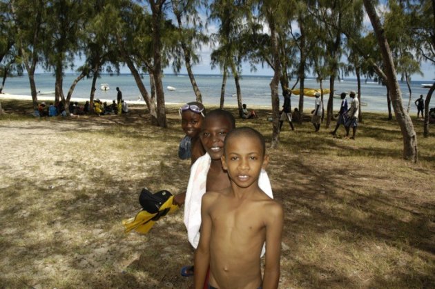 aan het strand