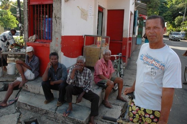 de visverkoper op mauritius