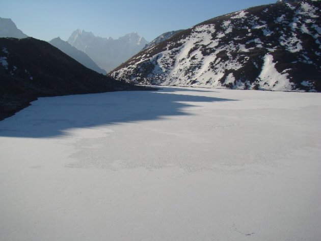 Bevroren Gokyo Lake 