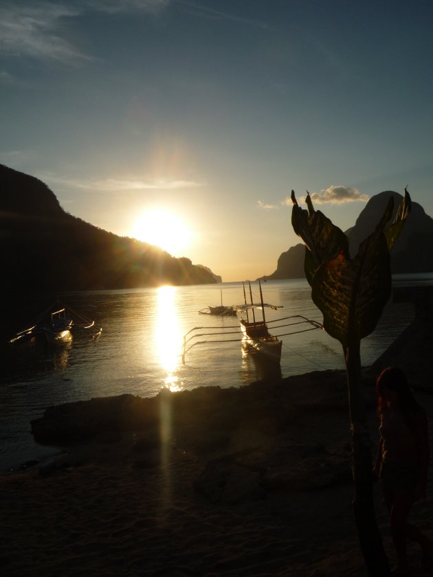 Zonsondergang in El Nido