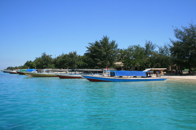 Gili Island met mooi blauw water