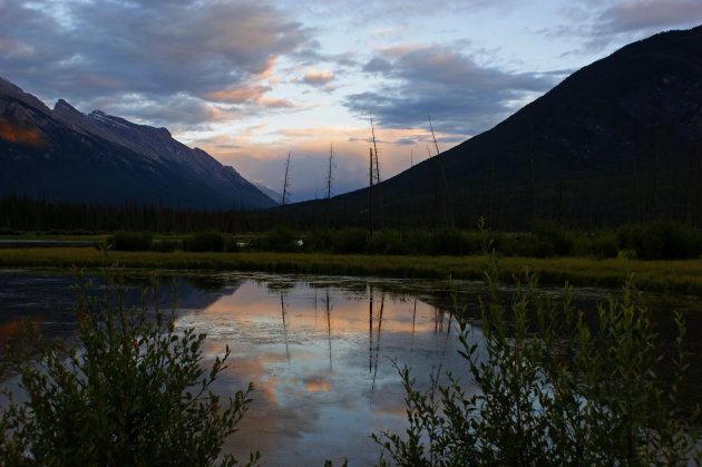 Vermillion Lakes at Sundown