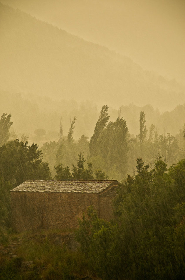 Regen in de Sierra de Guara