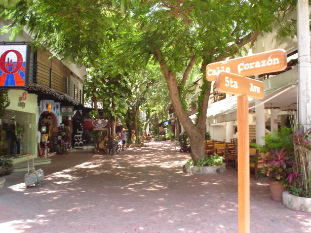 Winkelstraat in Playa del carmen