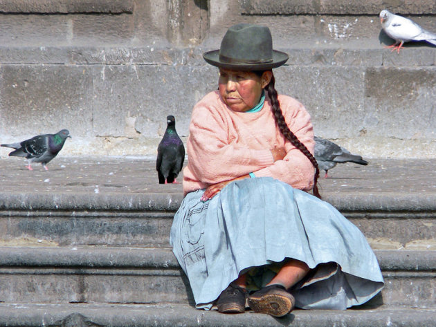 even 'niets', lekker relaxen op de trappen van het San Francisko klooster