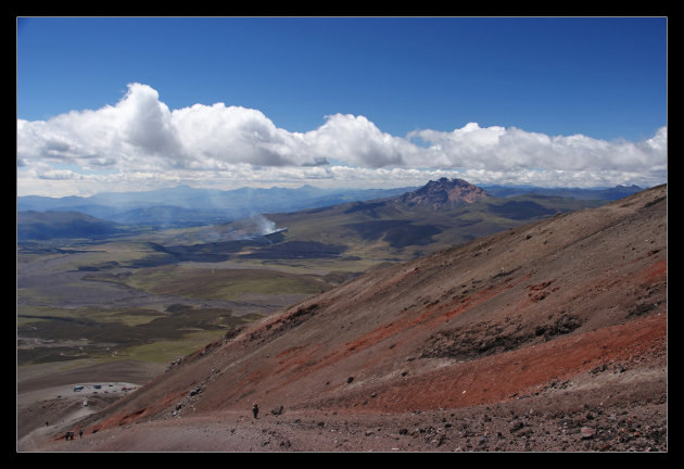 Vanaf de top van de Cotopaxi