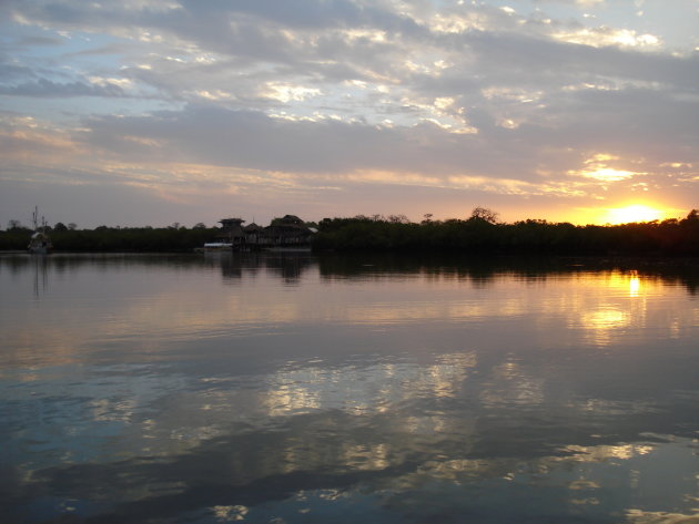 zonsondergang Gambia river