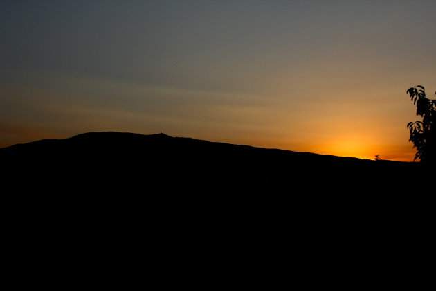 Sunrise behind the Mt. Ventoux