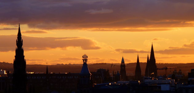 Zonsondergang Edinburgh