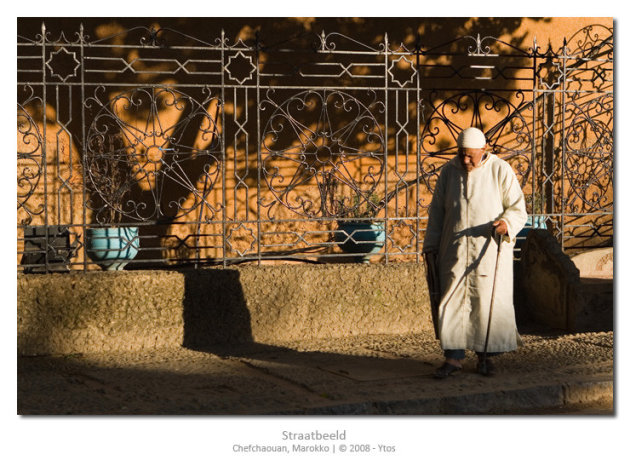 Straatbeeld van Chefchaouan