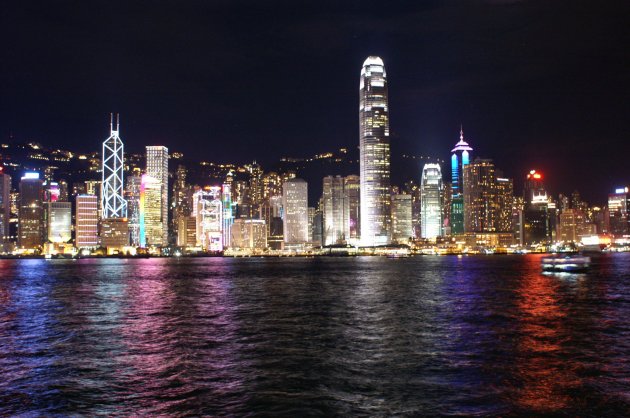 skyline Hongkong by night