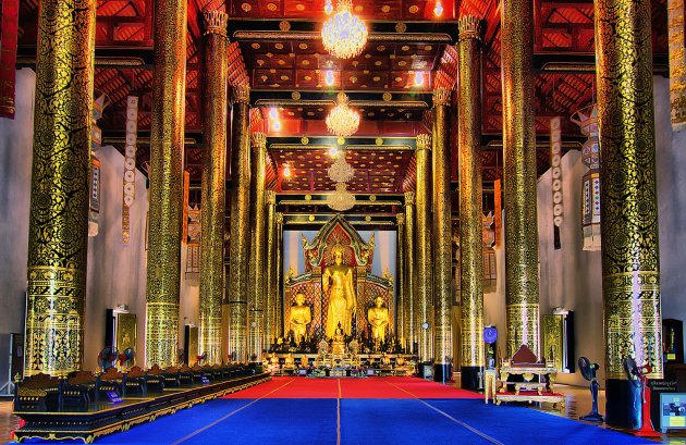 Gouden Boedha in Wat Chiang Man Temple