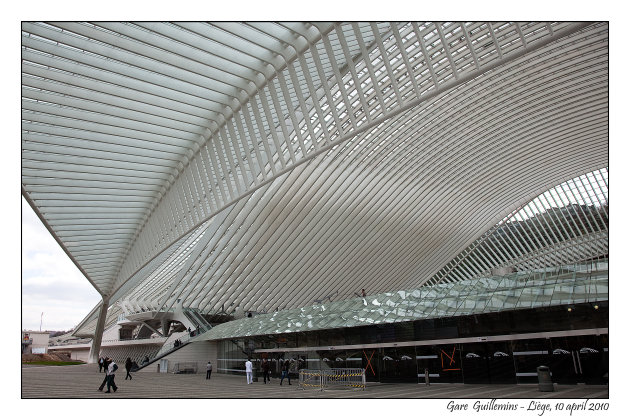 Het station van Luik Guillemins ontworpen door de Spaanse architect Santiago Calatrava