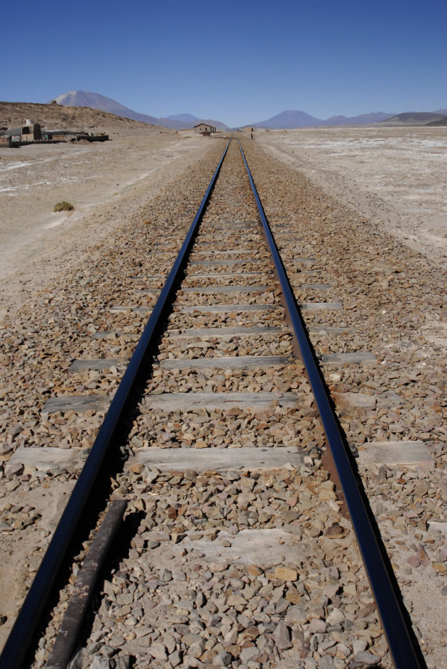'Spoorizon' - spoorlijn nabij grens met Chili
