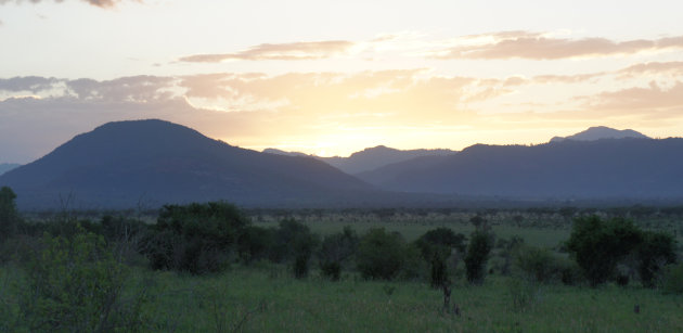 Sunset over Tsavo East