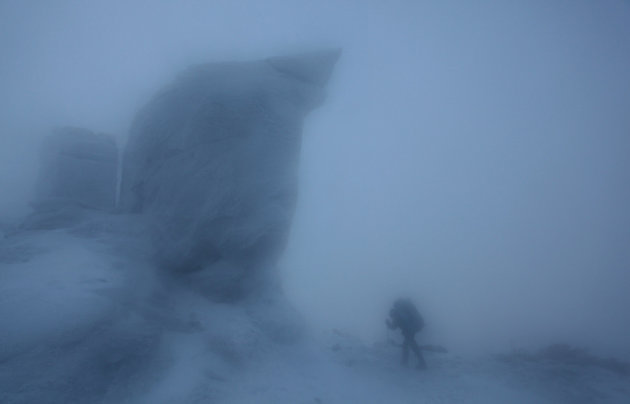 Ear stones snow storm