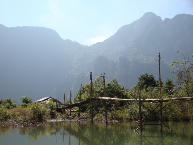 Brug bij Vang Vieng