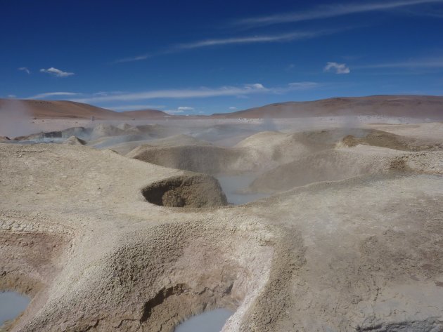 Geiser basin in de altiplano