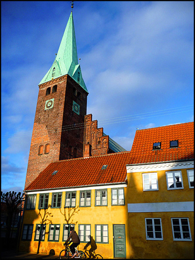 Fietser in Helsingor