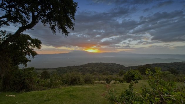 net voor zonsondergang Ngorongoro