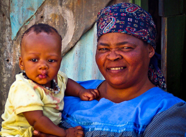 Moeder en kind in Soweto