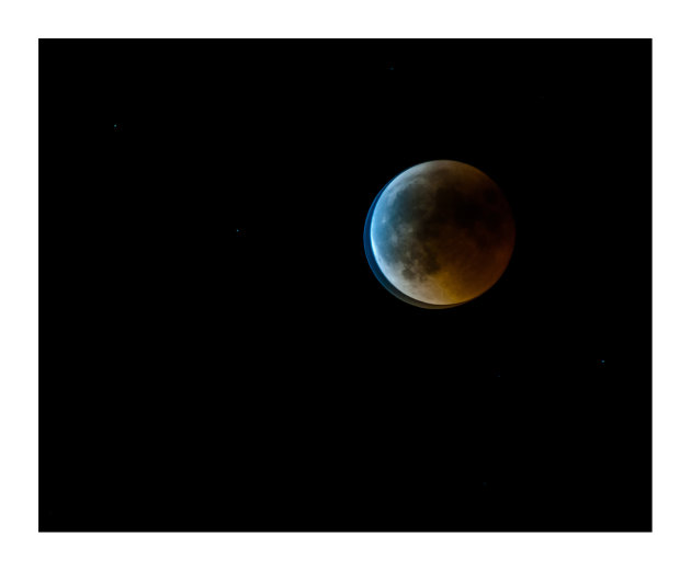 Moon with Earth Reflection