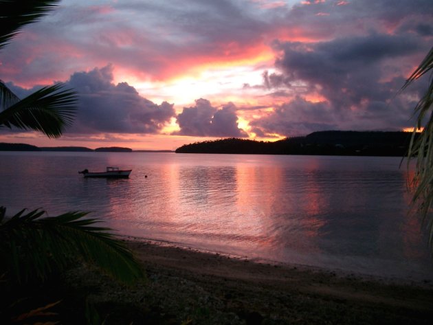 Zonsondergang op Tonga