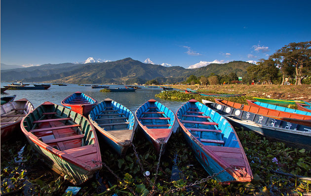 Het meer van Pokhara