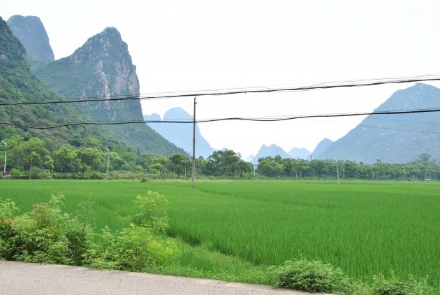 Guilin: rijstvelden en karstgebergte