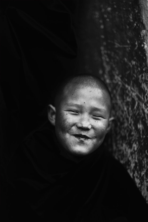 Jonge monnik, Bhutan.