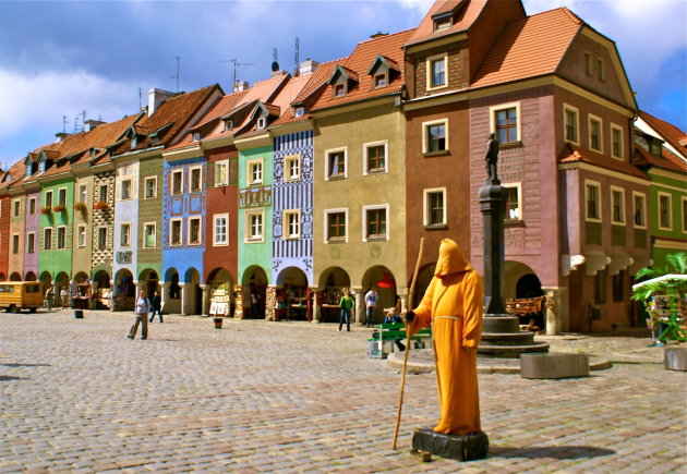 Op de Oude Markt in Poznan, Polen. 