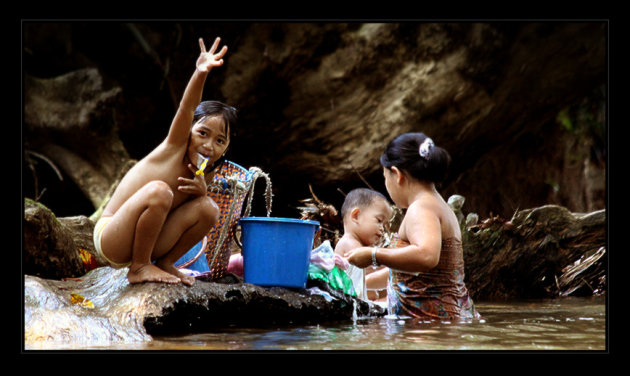 Iban meisje in Sarawak