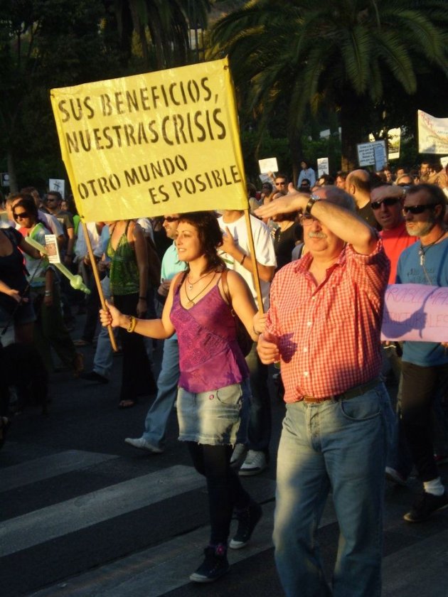 Occupy demonstratie in Málaga