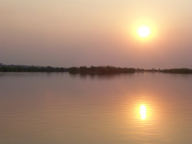 Sundowner op de Kavango