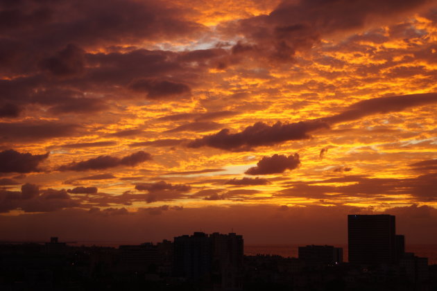 Havana bij zonsondergang