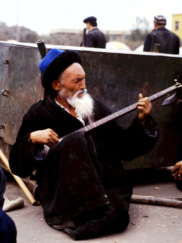 Muzikant in Kashgar