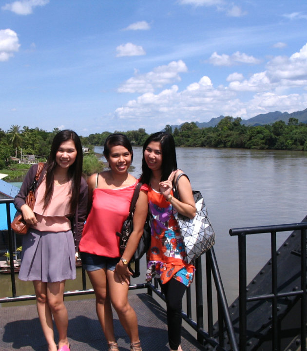 Poseren op de beroemde Bridge