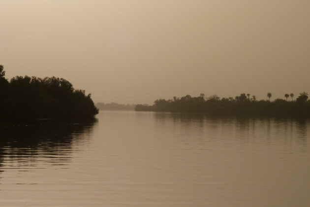 Gambiarivier eind van de middag