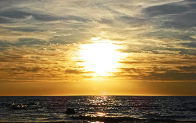 Zonsondergang op Kona, Hawaii