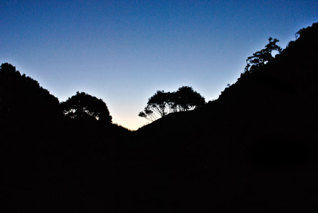 Zonsondergang in Wellington