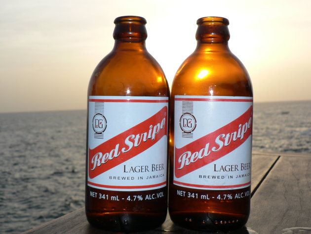 Red stripe in the Jamaican sunset