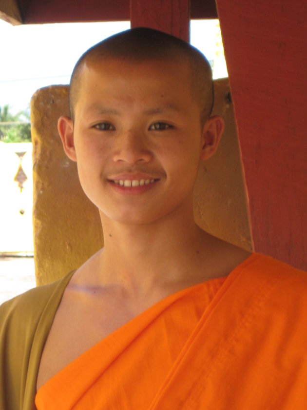 Monnik in Vientiane
