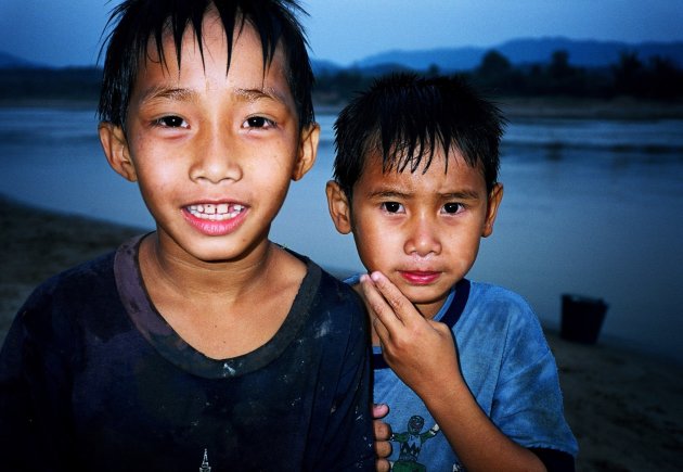 dubbel portret in Laos