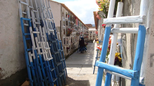 leven op een begraafplaats in La Paz, Bolivia