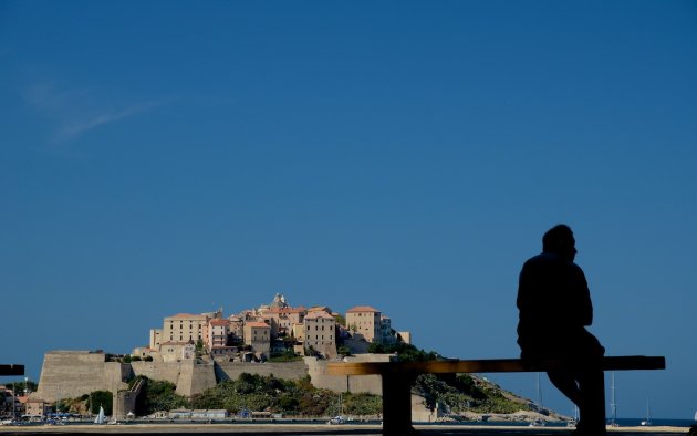 Zicht op Calvi , Corsica