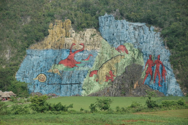 Cuba, Vinales, Mural de la Prehistorica