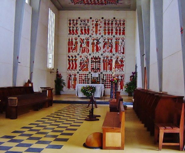 Interieur kloosterkerk Keur Moussa