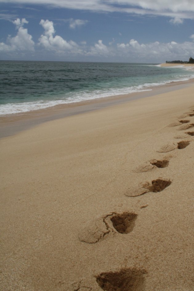 Een mooi strand in het noorden van Oahu