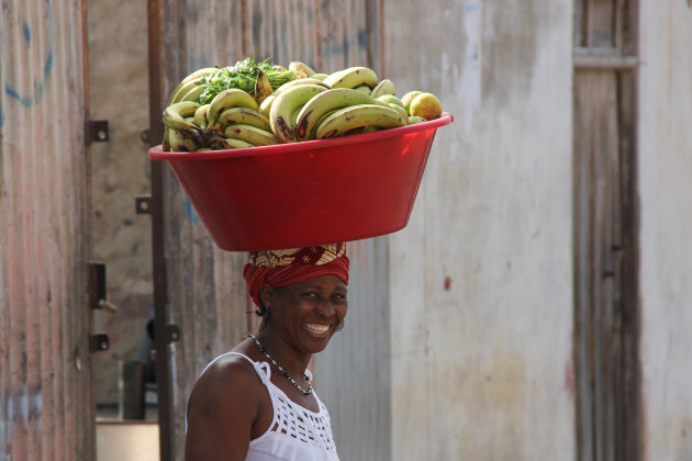 Lachende vrouw.